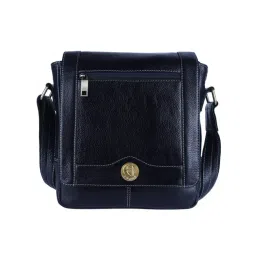 HiLEDER Blue Textured Medium Leather 9 inch Cross Body Bag-picture-37