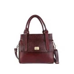 HiLEDER Brown Textured Medium Handbag-picture-17