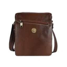HiLEDER Brown Textured Medium Leather 8 inch Cross Body Bag-picture-18