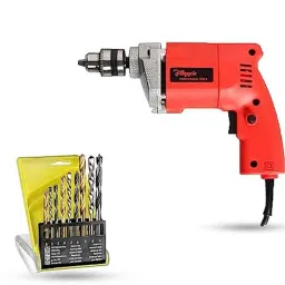 Hillgrove 500W Red Power Drill Machine with 9 Pcs Drill Bits, HGCM1147-picture-36