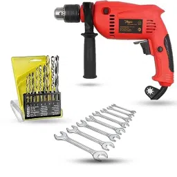 Hillgrove 700W 13mm Power Drill Machine with 9 Pcs Drill Bits &a; 8 Pcs Double Open End Wrench, HGCM1361-picture-26