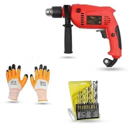 Hillgrove 700W 13mm Power Drill Machine with 9 Pcs Drill Bits &a; Gloves, HGCM1349-picture-40