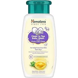 Himalaya Head To Toe Baby Wash With Pure Cow Ghee 200Ml|Ph5.5|Aloe Vera|Soap Free |Safe For Newborn|For Baby's Sensitive Skin From Day 1|No Parabens|No Phthalates|No Sulphates|Dermatologically Tested-picture-27