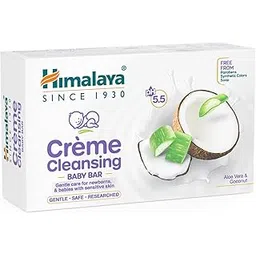 Himalaya Creme Cleansing Baby Bar 125G| pH 5.5|with Coconut milk Protein and Aloe vera|Soap Free|Dermatologically tested |For New borns|For Baby's sensitive skin| No Parabens|No Synthetic Colors-picture-29