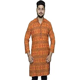 himashu handlooms Men's Cotton Long Kurta (Multi-Coloured)-picture-55