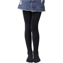 HIMAYASPS Kids Winter Tights with Fleece Lining, Girls Warm Opaque Stockings Black Pack of 1 (8 Year-22 years)-picture-10
