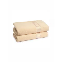Himeya Beige 2 Pieces Pure Cotton 380 GSM Bath Towels-picture-34