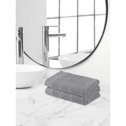 Himeya Grey 2 Pieces  Anti-Bacterial 550 GSM Terry Cotton Hand Towel-picture-37