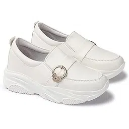 himquen Women's Solid Shoes Without Lace Pull On Footwear-picture-25