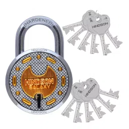 HINDSON Galaxy 65 mm Brass Polished Finish 12 Keys Padlock with Keychain-picture-11