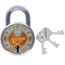 HINDSON Galaxy 65 mm Brass Polished Finish 3 Keys Padlock-picture-20