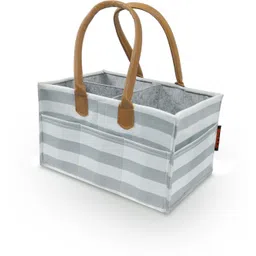 hippo ute Diaper Caddy Bag for Smart Mothers (Grey-Stripes, Large) DIAPER CADDY-picture-25