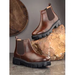 hirel's Chelsea Boots|Chunky Sole|Height Increasing|Slip-Resistance Boots For Men Boots For Men-picture-10