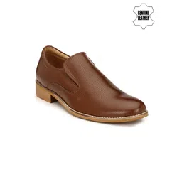 Hirels Men Brown Genuine Leather Semi-Formal Slip-Ons-picture-27