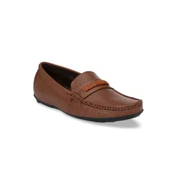 Hirels Men Brown Leather Loafers-picture-14