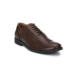 Hirels Men Brown Solid Oxford Formal Shoes-picture-21