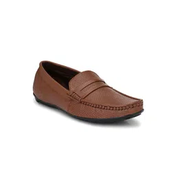 Hirels Men Perforations Leather Loafers-picture-35