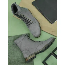 Hirels Men Solid Biker Boots-picture-38