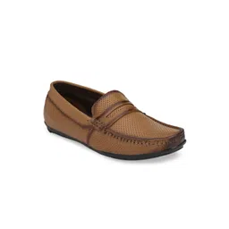 Hirels Men Tan Brown Leather Loafers-picture-28
