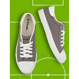 HIROLAS Men Grey Colourblocked Sneakers-picture-26