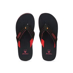 HIROLAS Men Navy Blue & Red Solid Thong Flip-Flops-picture-17