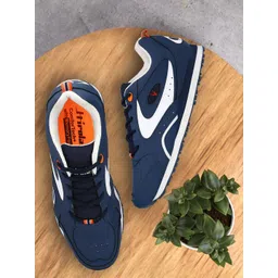 HIROLAS Men Navy Blue Synthetic Running Shoes-picture-13
