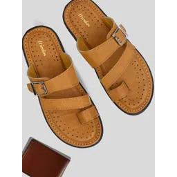 HIROLAS Men One Toe Comfort Sandals With Buckle Detail-picture-30
