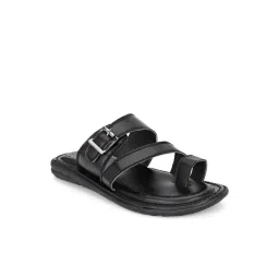 Hirolas Men's Black Toe Ring Sandals-picture-12