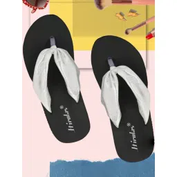 Hirolas Women's Black Wedge Flip Flops-picture-24