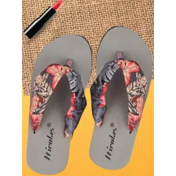 Hirolas Women's Grey Wedge Flip Flops-picture-19