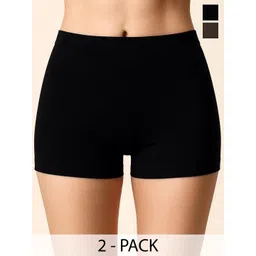 HIRRUX Women Pack of 2 Slim Fit Cycling Sports Shorts-picture-19