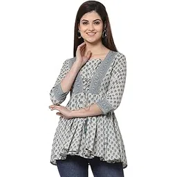 hisham Womens Cotton Printed Regular Top-picture-52