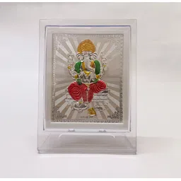 hitech 999 Silver Ganesh Photo Frame Stand 7 inch Photo Frame-picture-20