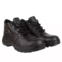 Hitman Rover Safety Shoes PU Leather High Ankle Size UK 10 Black, hrb-7-picture-18