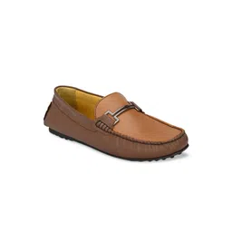 Hitz Men Brown Leather Loafers-picture-15