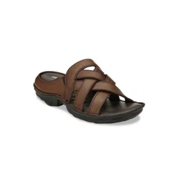 Hitz Men Tan Brown Comfort Leather Sandals-picture-32