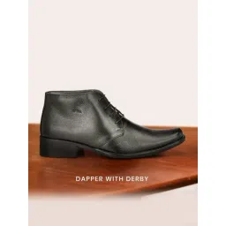 Hitz Men's Black Derby Boots-picture-32