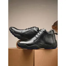 Hitz Men's Black Derby Boots-picture-33
