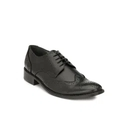Hitz Men's Black Derby Shoes image 2