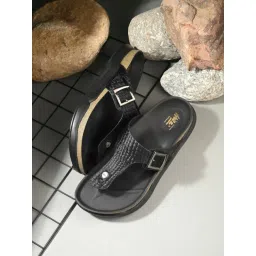 Hitz Men's Black Thong Sandals-picture-36