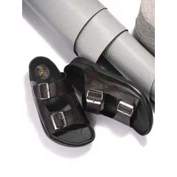 Hitz Men's Brown & Black Casual Sandals-picture-33
