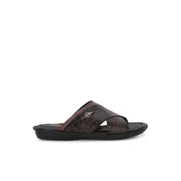 Hitz Men's Brown Cross Strap Sandals-picture-25