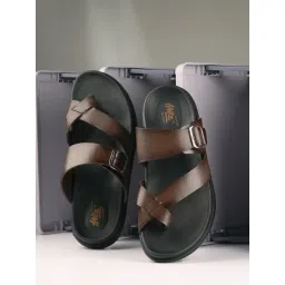 Hitz Men's Brown Toe Ring Sandals-picture-25