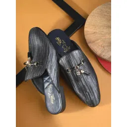 Hitz Luxure Men's Black Mule Shoes-picture-43