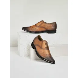 Hitz Luxure Men's Tan Oxford Shoes-picture-30