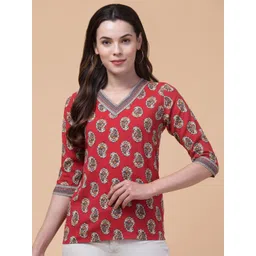 Hive91 Floral Print Ethnic Top-picture-30