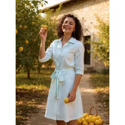 Hive91 Striped Shirt Dress-picture-32