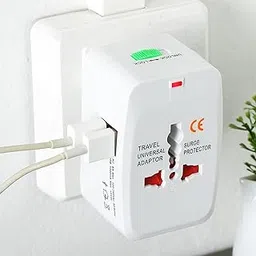 HIVER International Travel Adapter 2 USB Charging Port Smart Wall Charger, All-in-one Universal Plug (US/JP UK EU AU/CN) Worldwide Outlets & AC Socket - Surge Protector White-picture-32