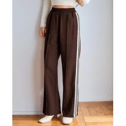 hivora Women Striped Relaxed Fit Pleat-Front Trousers-picture-21