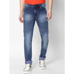 HJ HASASI Men Blue Light Fade Stretchable Jeans-picture-14